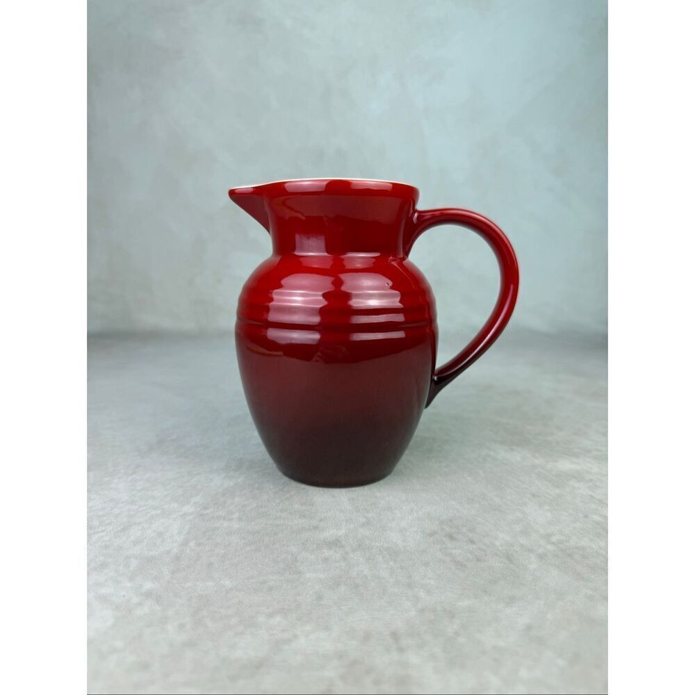 Le Creuset Vintage Cerise Stoneware Creamer Pitcher 0.7L – Cherry Red READ